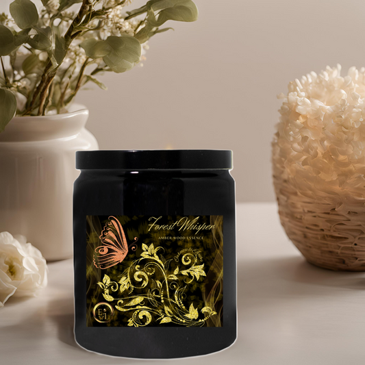 Forest Whisper Amber Wood Essence | Oakmoss + Amber | Ceramic Candle
