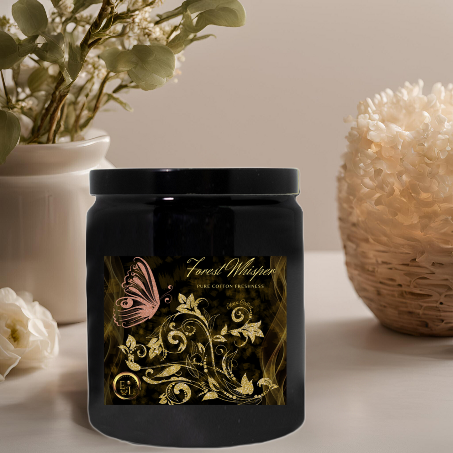 Forest Whisper Cotton Freshness | Clean Cotton | Luxury Ceramic Candle