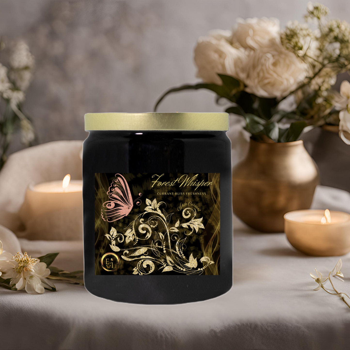 Forest Whisper Currant Bliss | White Currant | Luxury Ceramic Candle