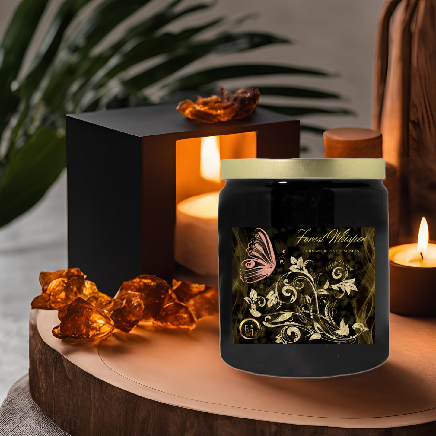 Forest Whisper Currant Bliss | White Currant | Luxury Ceramic Candle