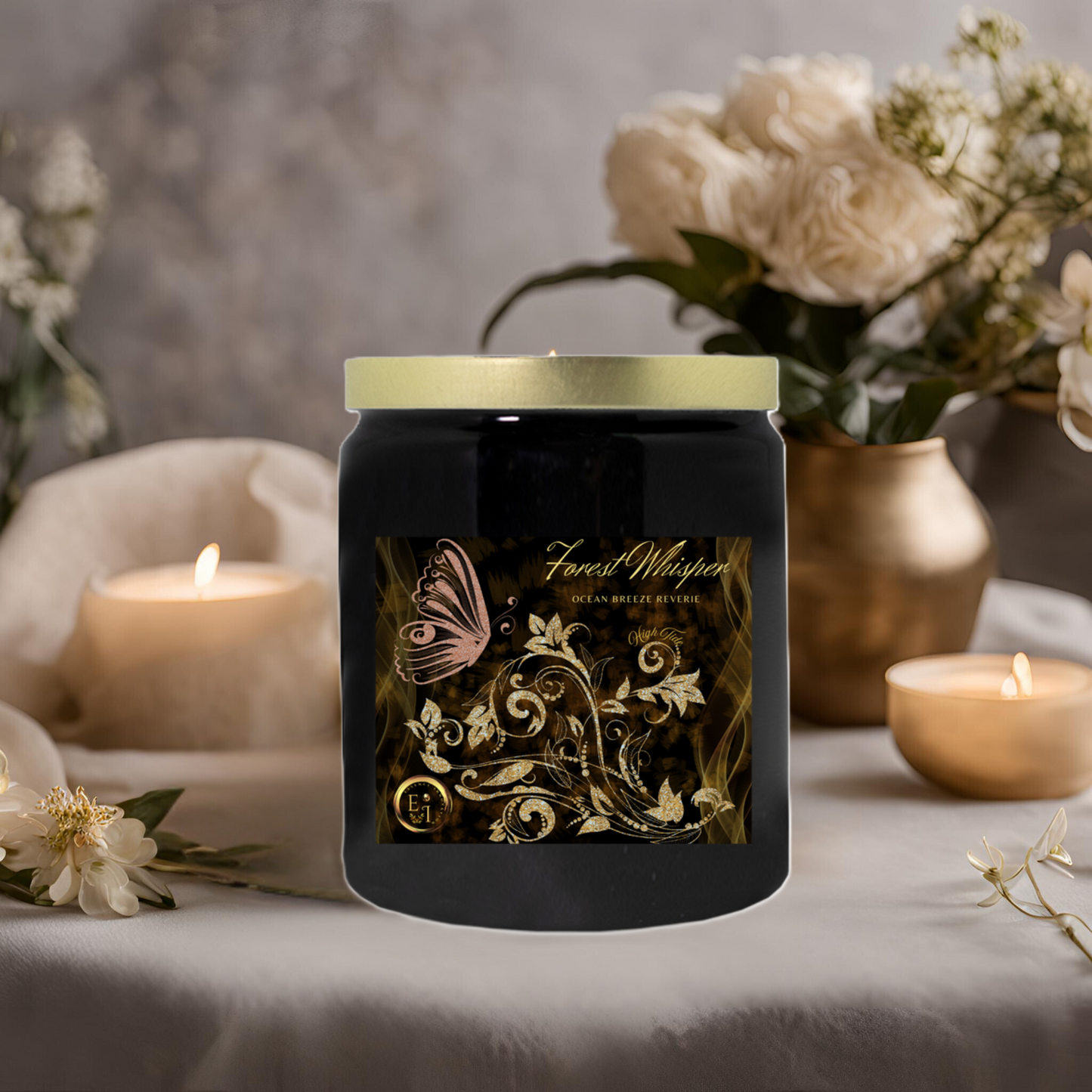 Forest Whisper | Ocean Breeze Reverie | High Tide | Luxury Ceramic Candle
