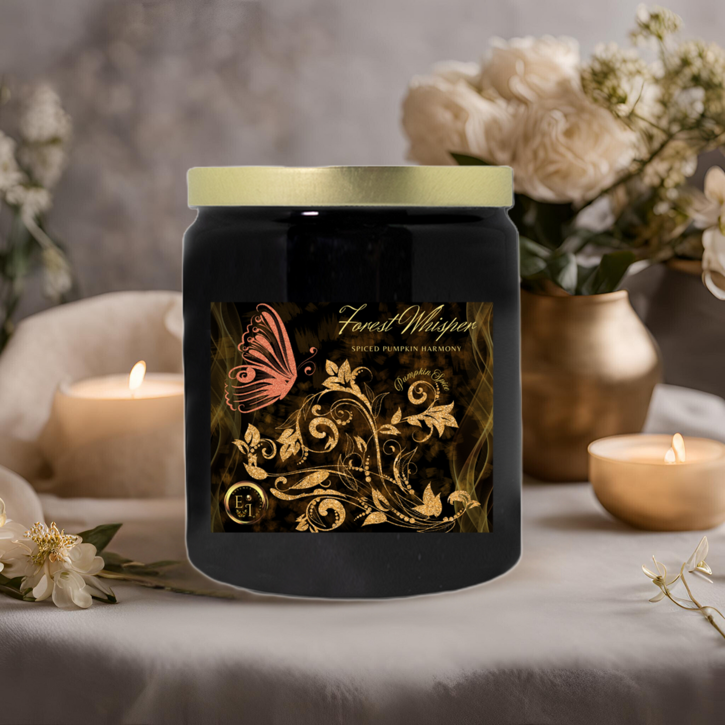Forest Whisper Spiced Harmony | Pumpkin Spice | Luxury Ceramic Candle