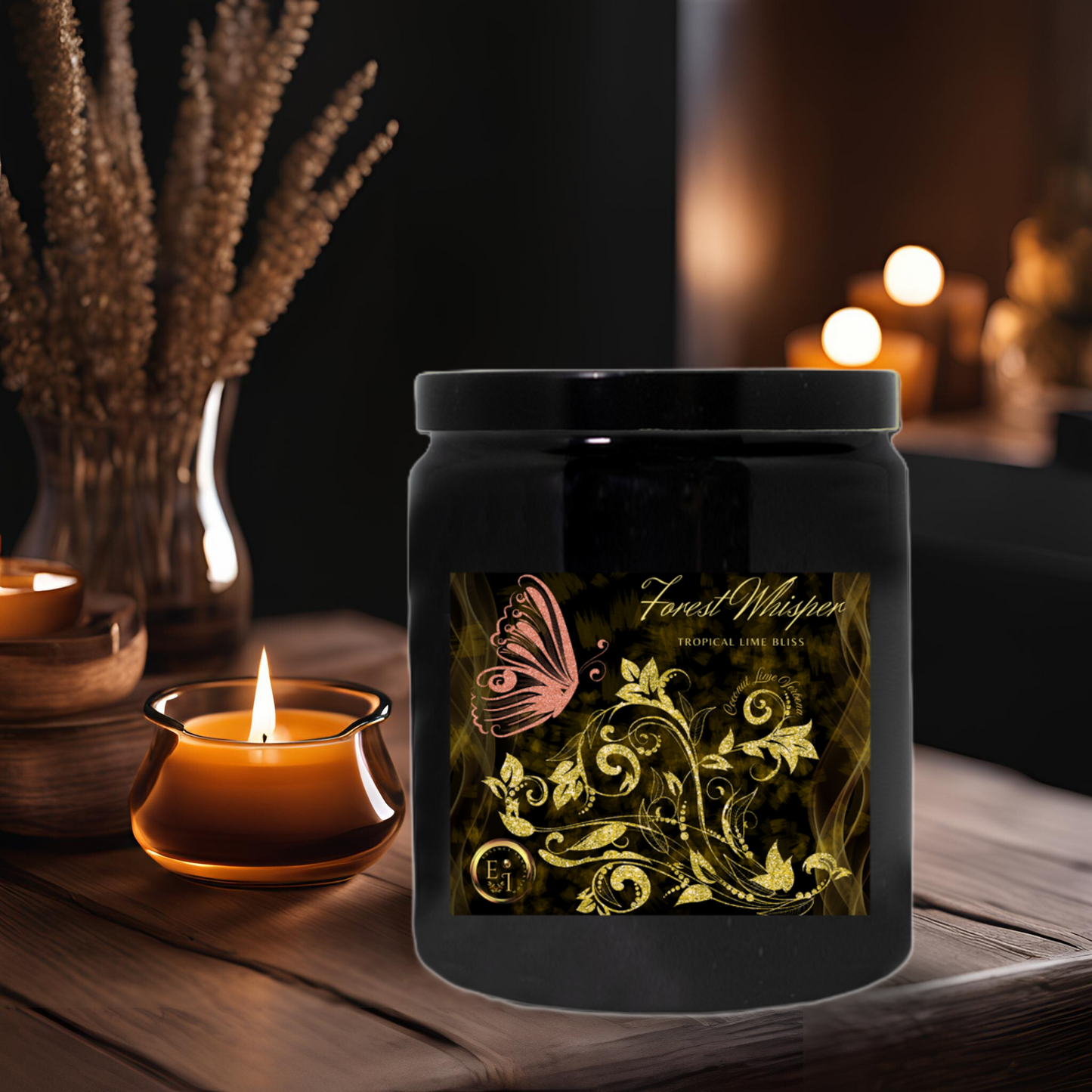 Forest Whisper Tropical Lime | Coconut Lime Verbena | Ceramic Candle