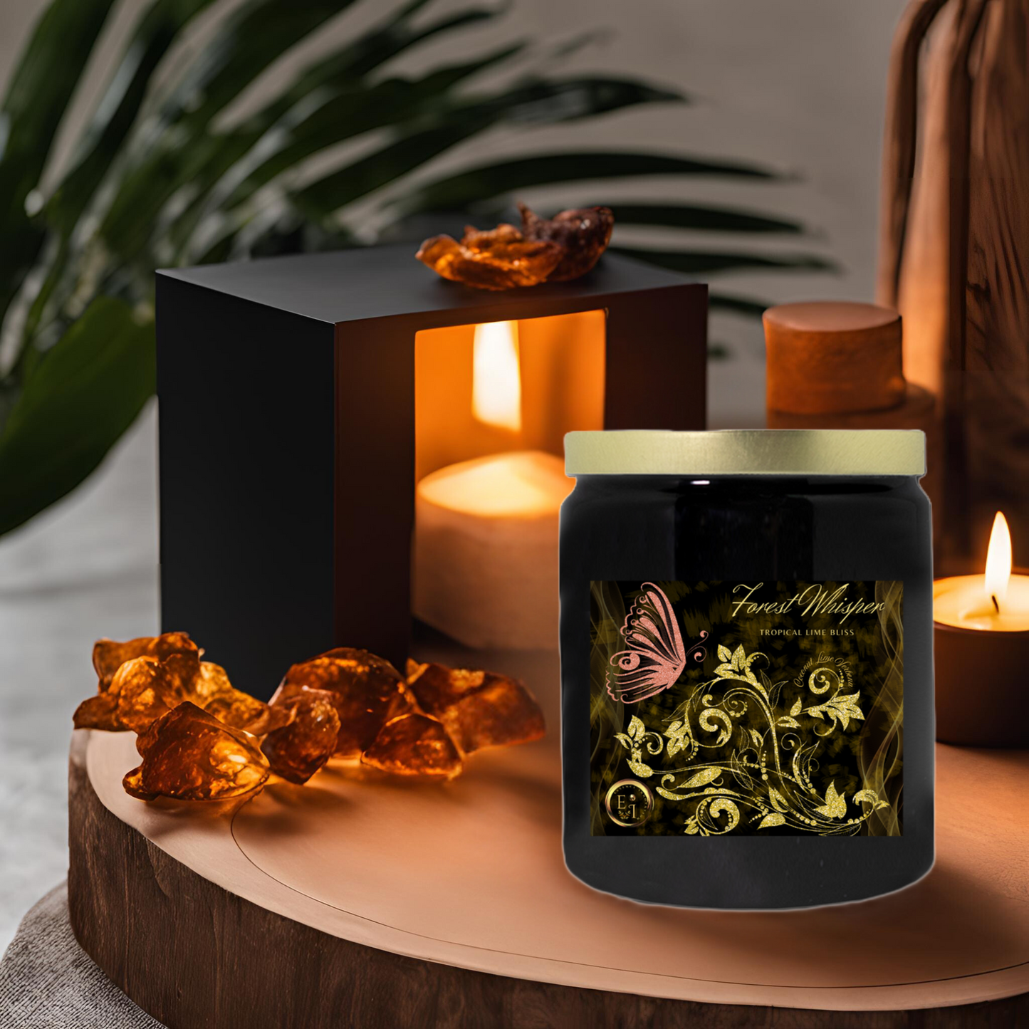 Forest Whisper Tropical Lime | Coconut Lime Verbena | Ceramic Candle