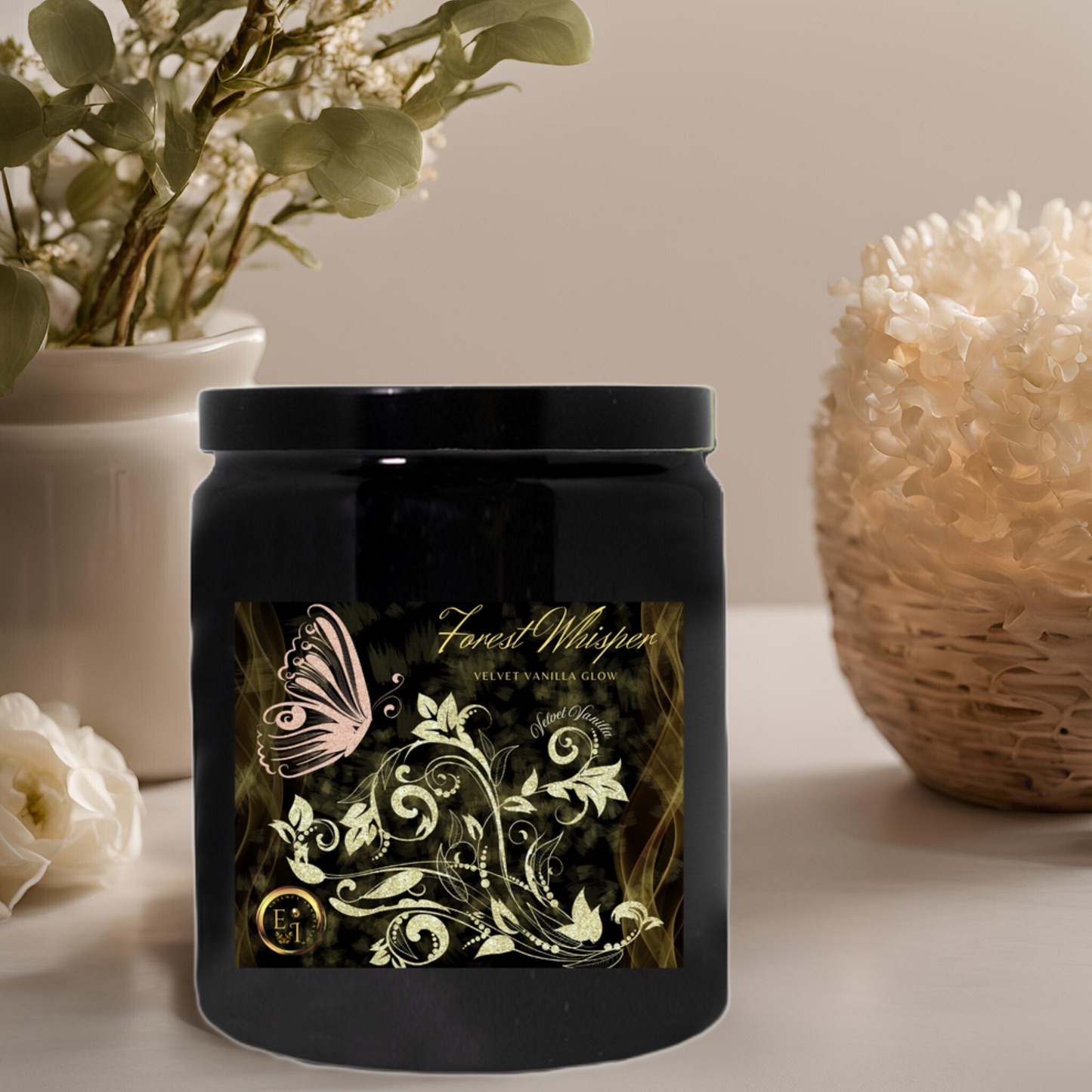 Forest Whisper Vanilla Glow | Velvet Vanilla | Luxury Ceramic Candle
