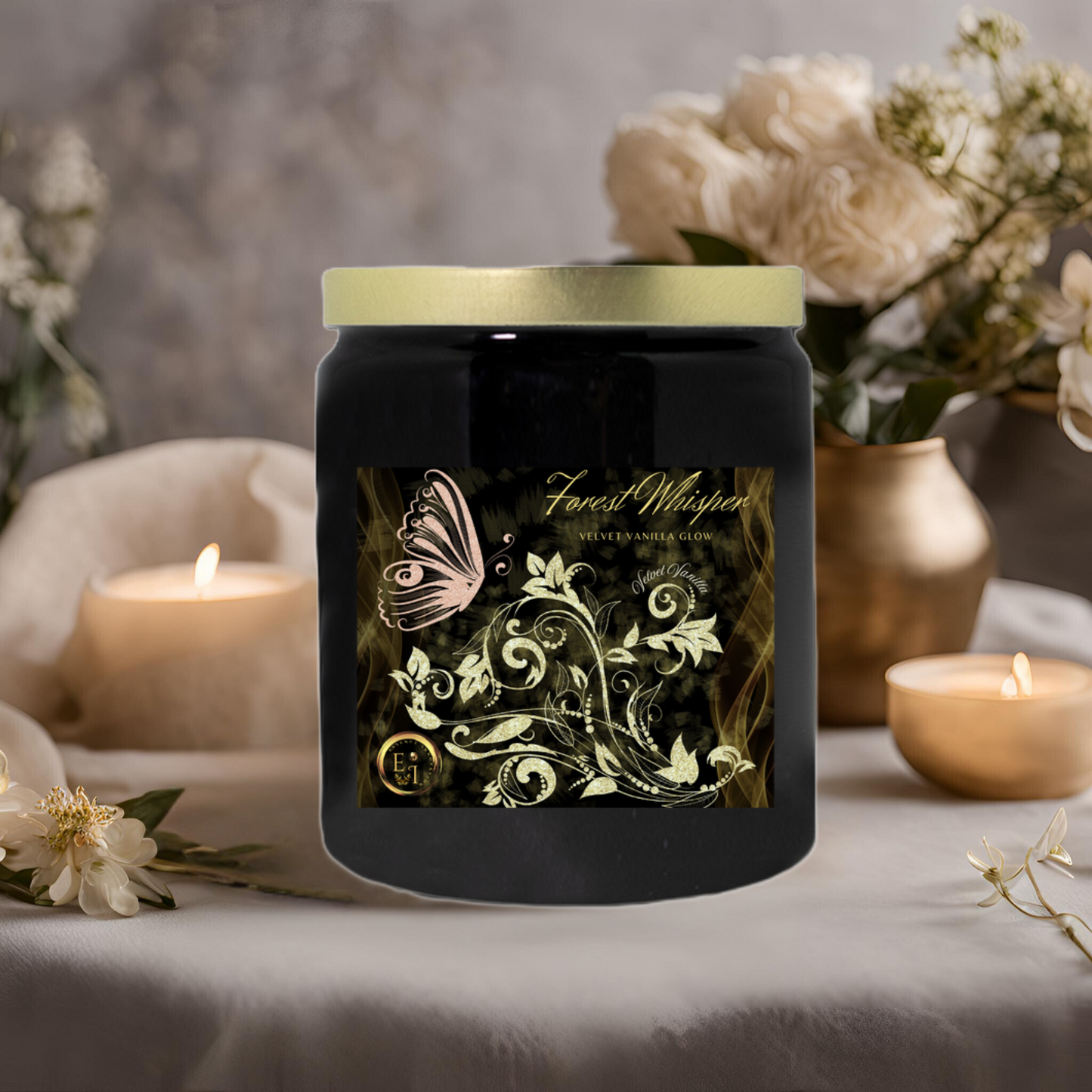 Forest Whisper Vanilla Glow | Velvet Vanilla | Luxury Ceramic Candle