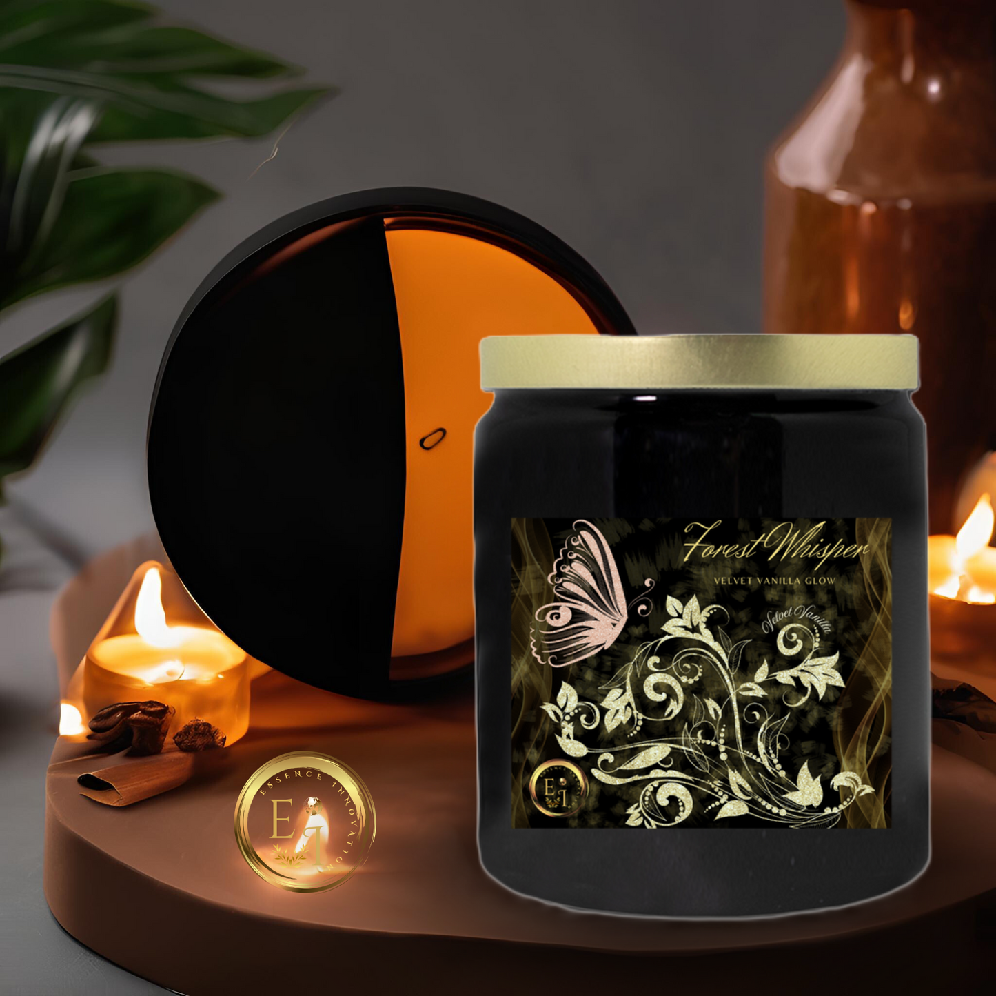 Forest Whisper Vanilla Glow | Velvet Vanilla | Luxury Ceramic Candle