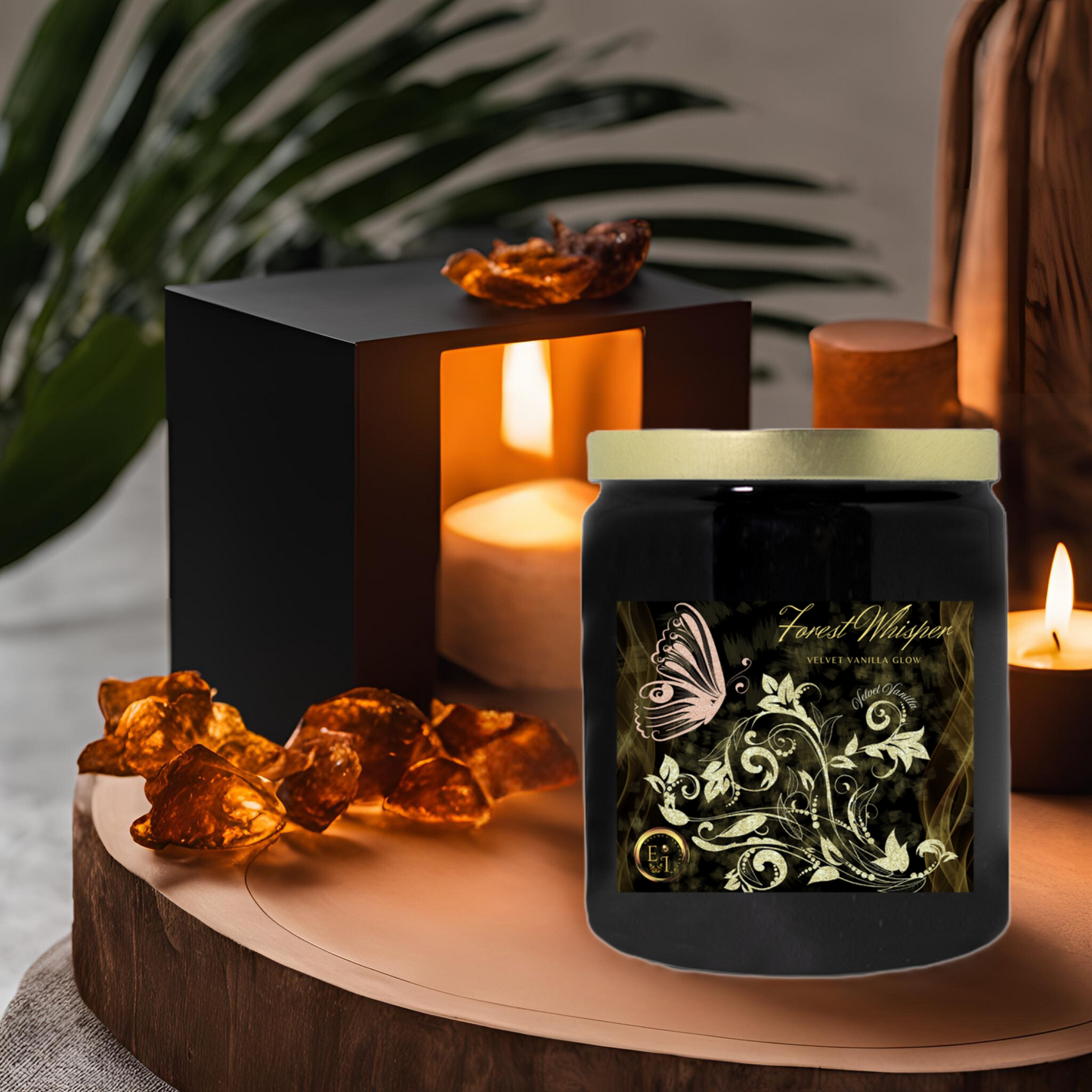 Forest Whisper Vanilla Glow | Velvet Vanilla | Luxury Ceramic Candle