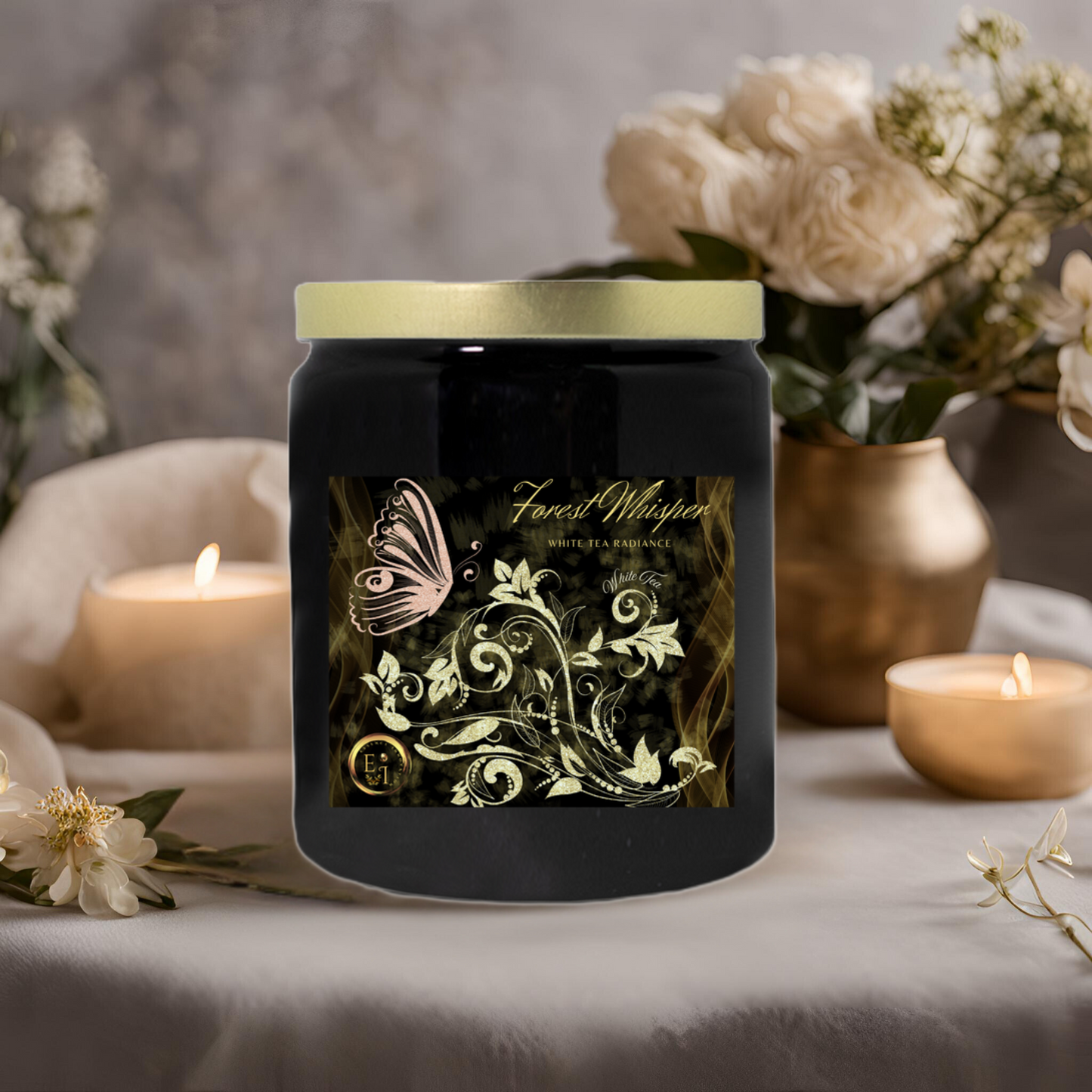 Forest Whisper White Tea Radiance | White Tea | Ceramic Candle