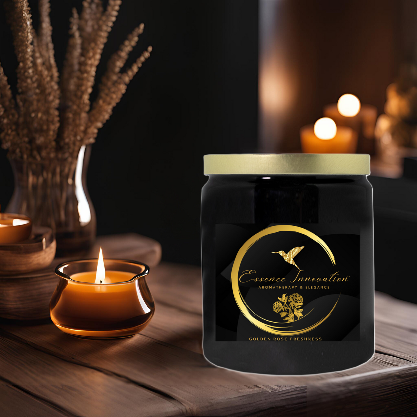 Golden Rose Radiance | White Tea | Luxe Ceramic Candle 9oz