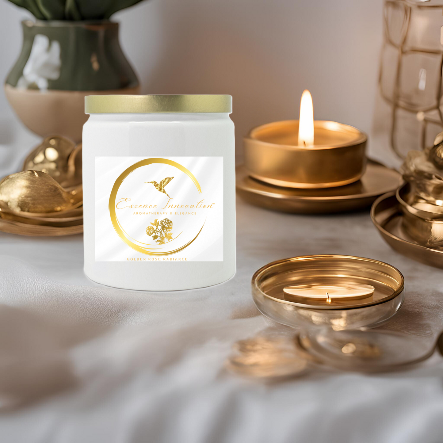 Golden Rose Amber | Oakmoss + Amber | Luxe Ceramic Candle 9oz