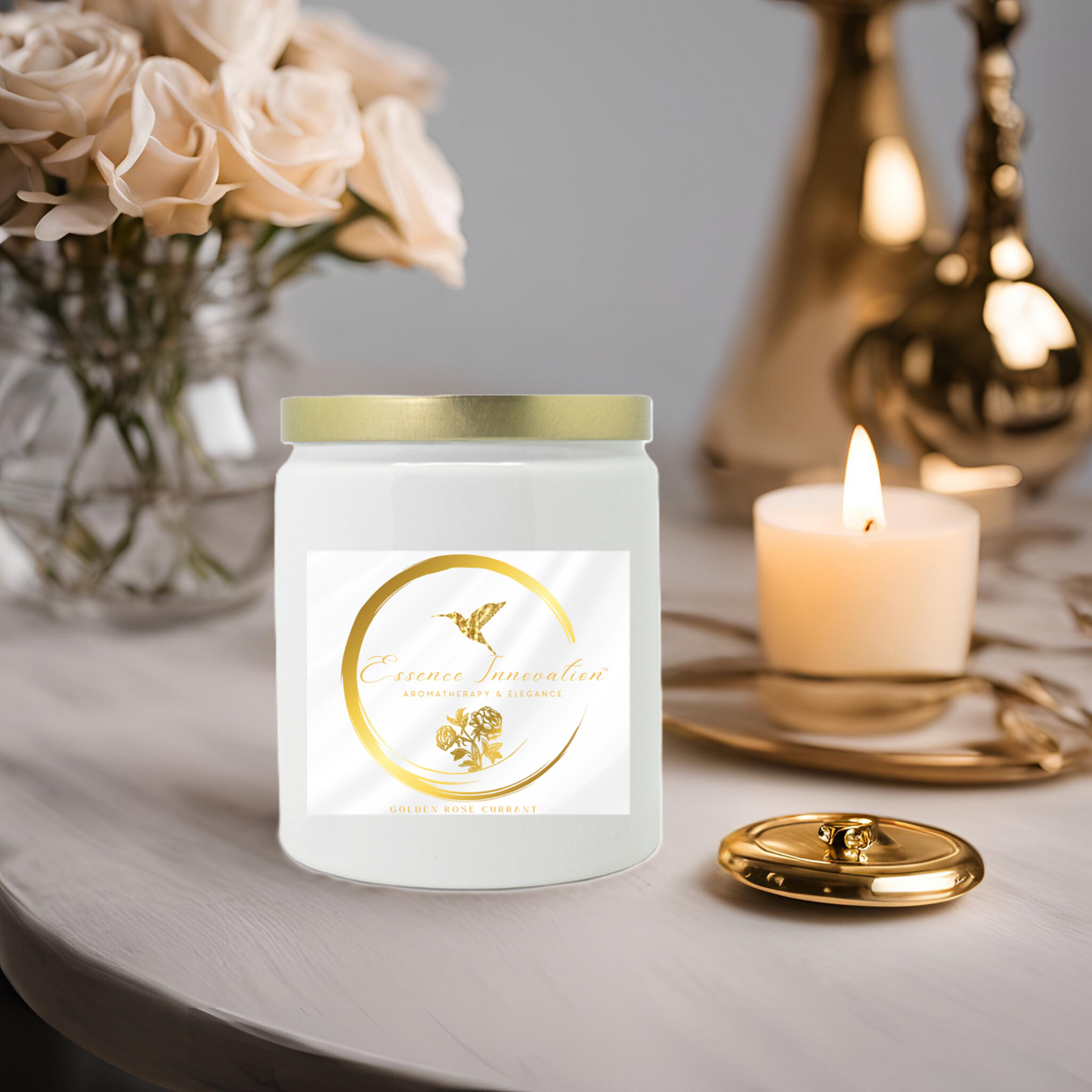 Golden Rose Verbena | Coconut Lime Verbena | Luxe Ceramic Candle 9oz