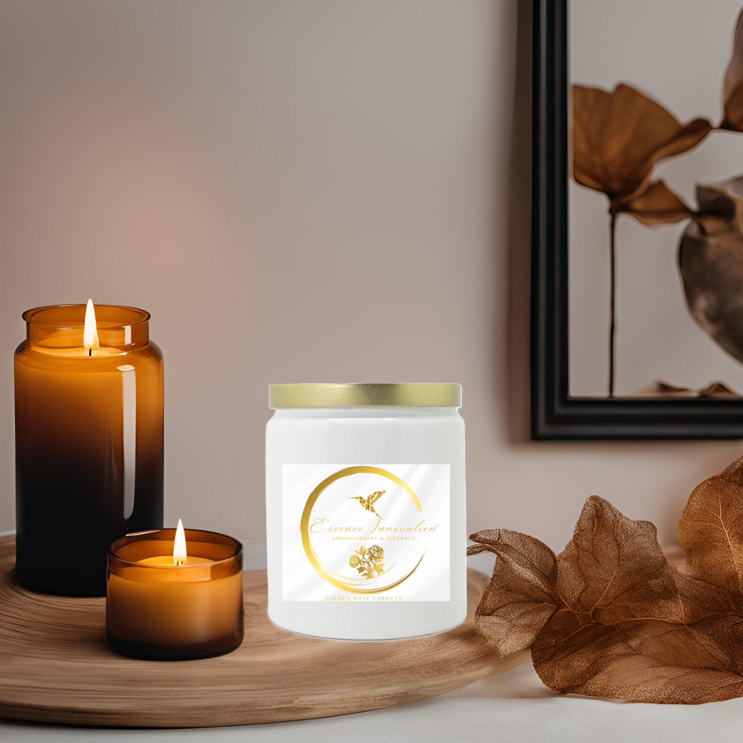 Golden Rose Freshness | Clean Cotton | Luxe Ceramic Candle 9oz