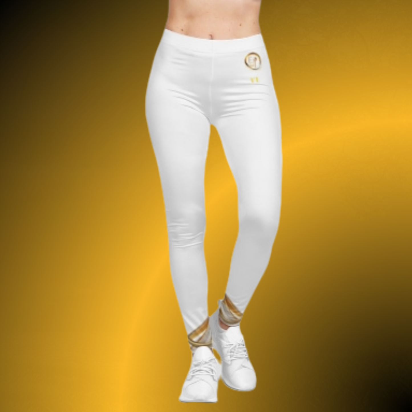 White Casual Leggings for Women | Silky Stretch Mid Rise Leggings | Seek More Premium VI