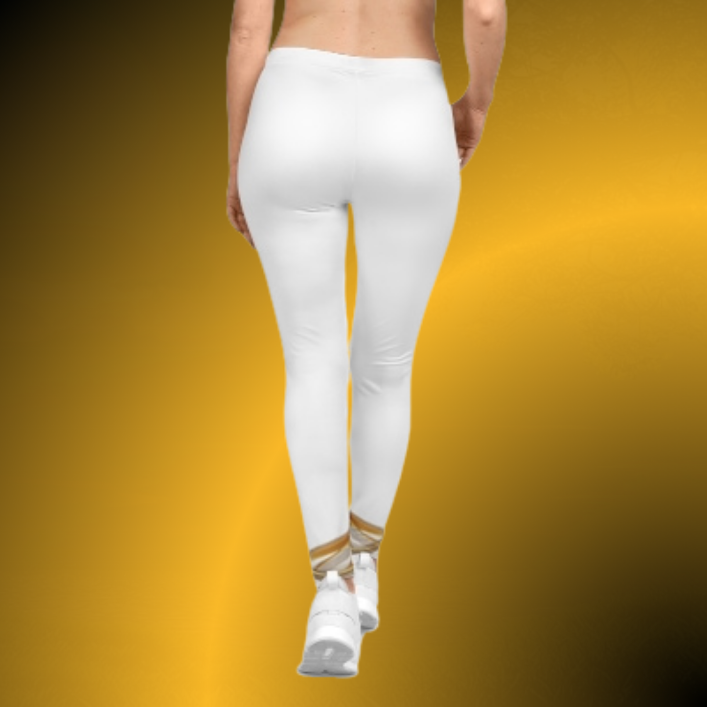 White Casual Leggings for Women | Silky Stretch Mid Rise Leggings | Seek More Premium VI