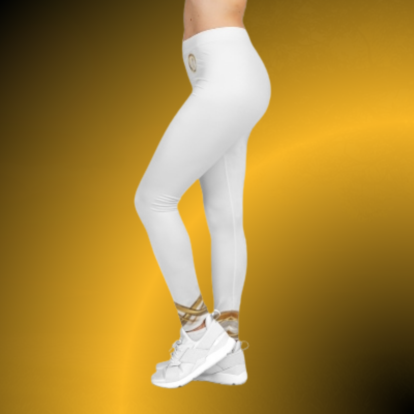 White Casual Leggings for Women | Silky Stretch Mid Rise Leggings | Seek More Premium VI