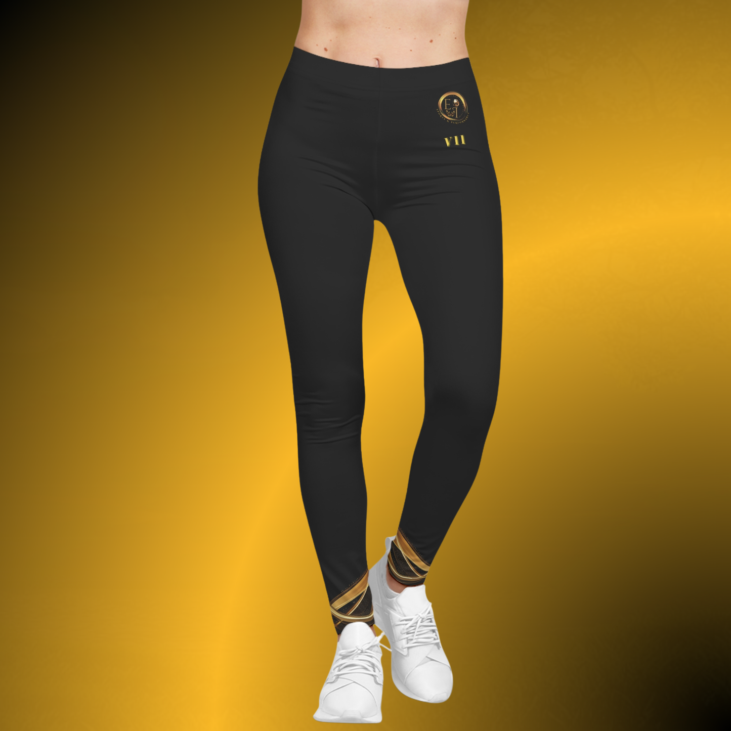 Black Casual Leggings for Women | Silky Stretch Mid Rise Leggings | Seek More Premium VII