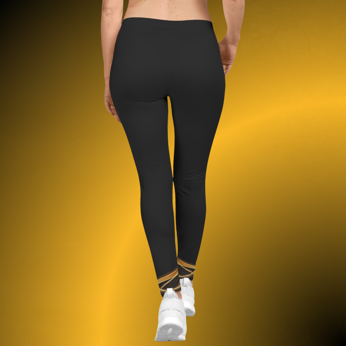 Black Casual Leggings for Women | Silky Stretch Mid Rise Leggings | Seek More Premium VII