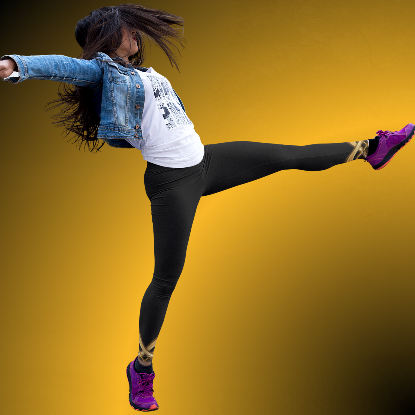 Black Casual Leggings for Women | Silky Stretch Mid Rise Leggings | Seek More Premium VII
