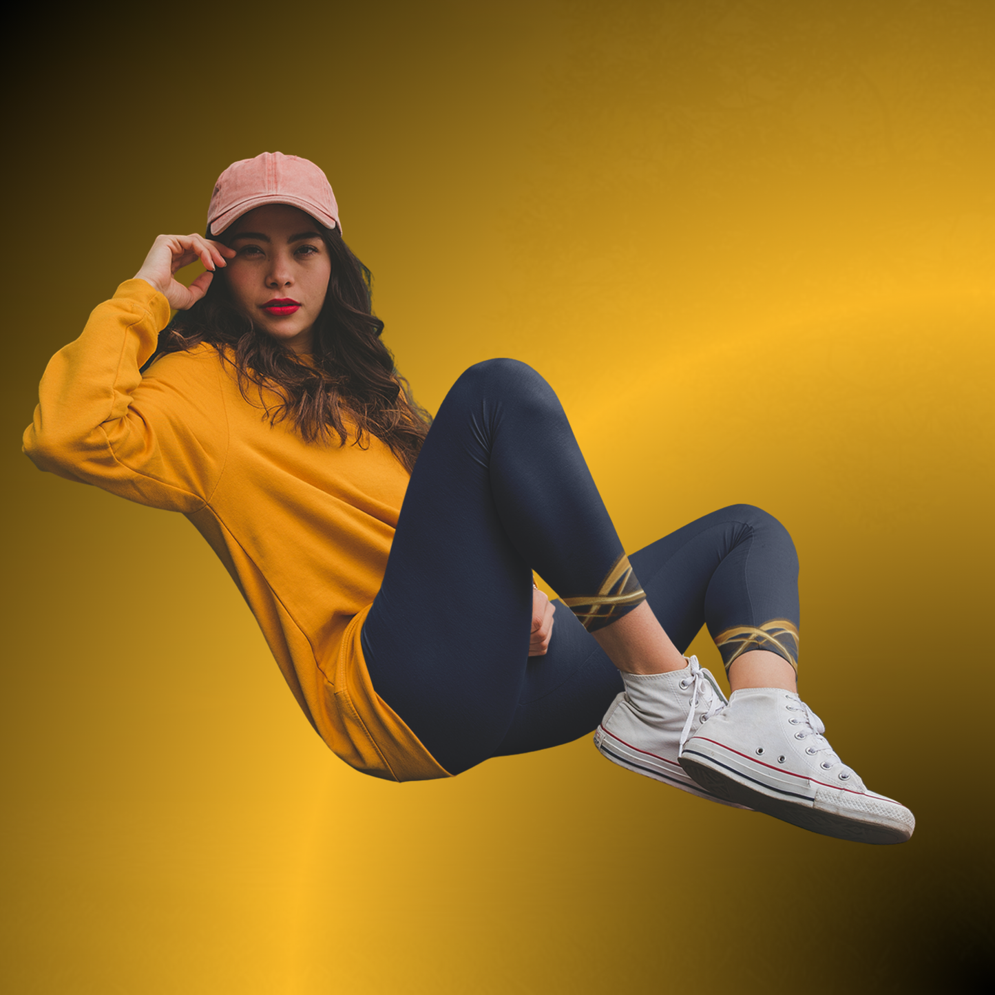 Navy Casual Leggings for Women | Silky Stretch Mid Rise Leggings | Seek More Premium VIII