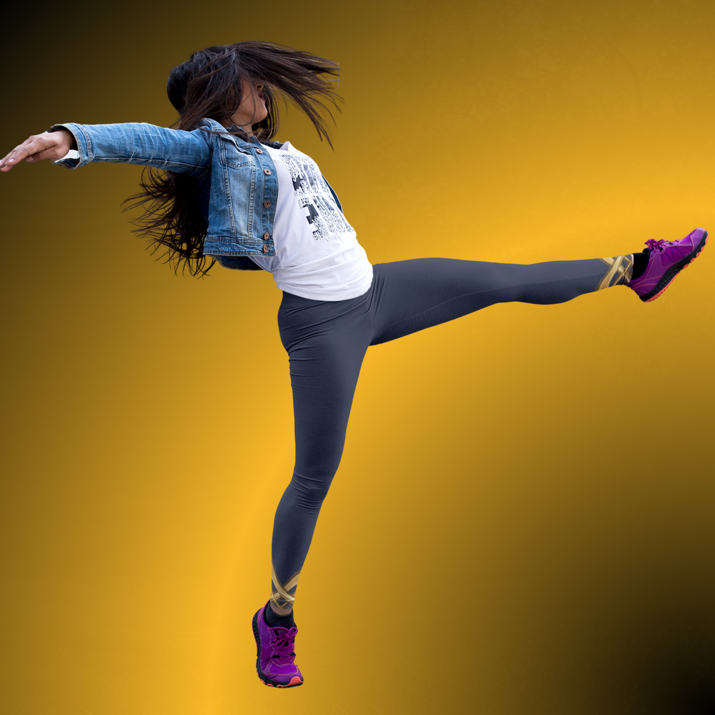 Navy Casual Leggings for Women | Silky Stretch Mid Rise Leggings | Seek More Premium VIII