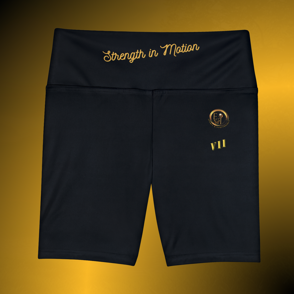 Strength In Motion VII Black Compression Workout Shorts