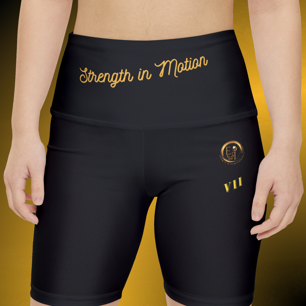 Strength In Motion VII Black Compression Workout Shorts