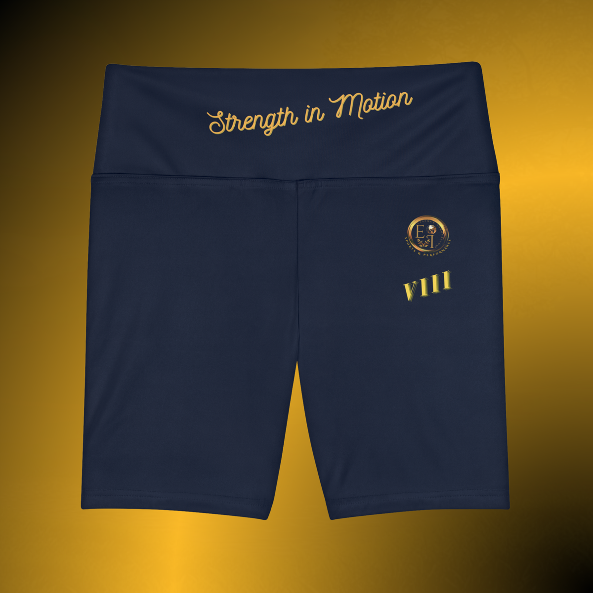 Strength In Motion VIII Navy Compression Biker Shorts