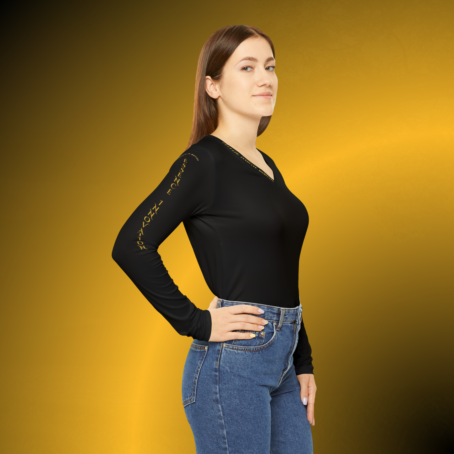 Momentum Performance V-Neck Black VII
