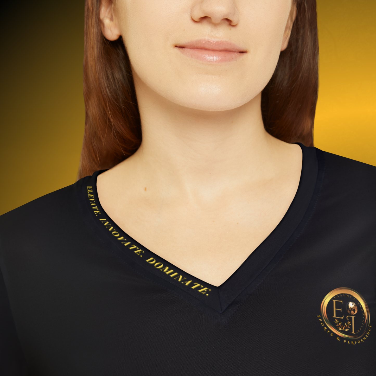 Momentum Performance V-Neck Black VII