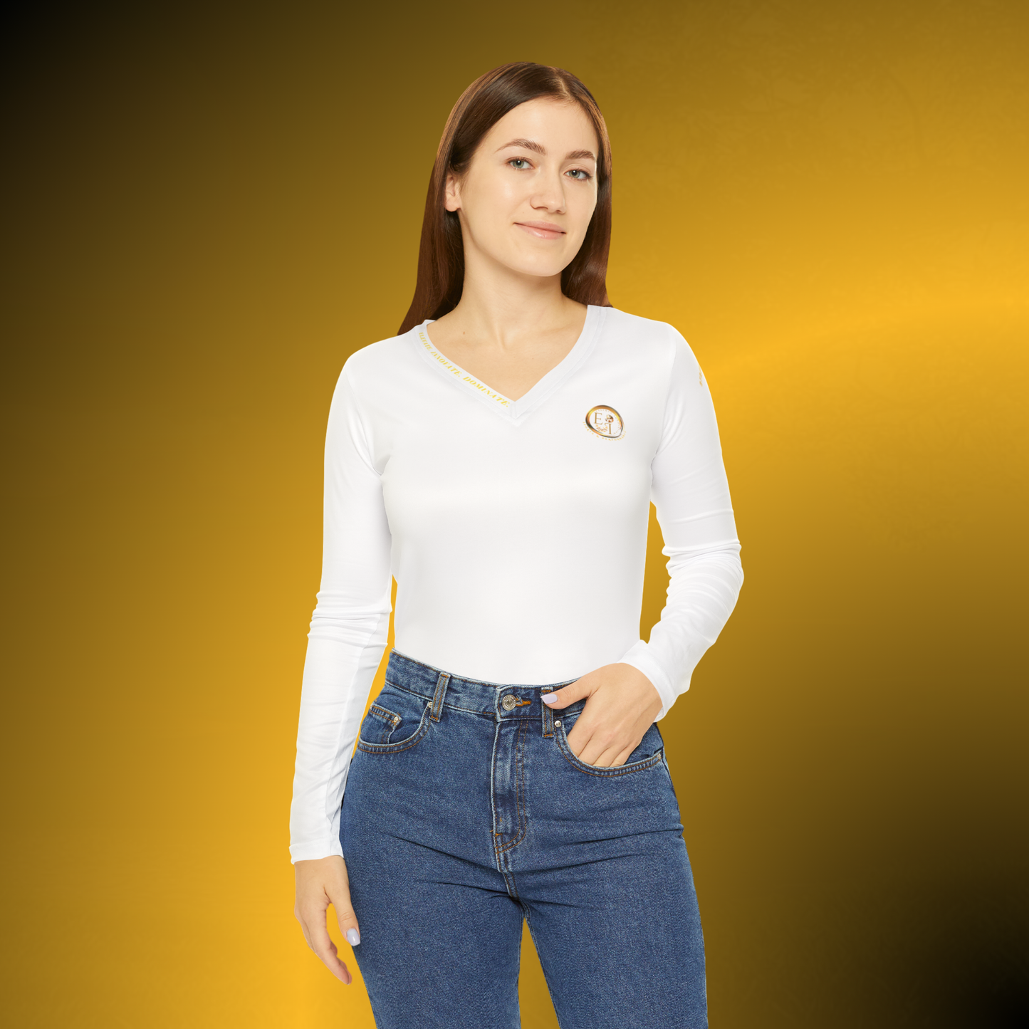Momentum Performance V-Neck White VI