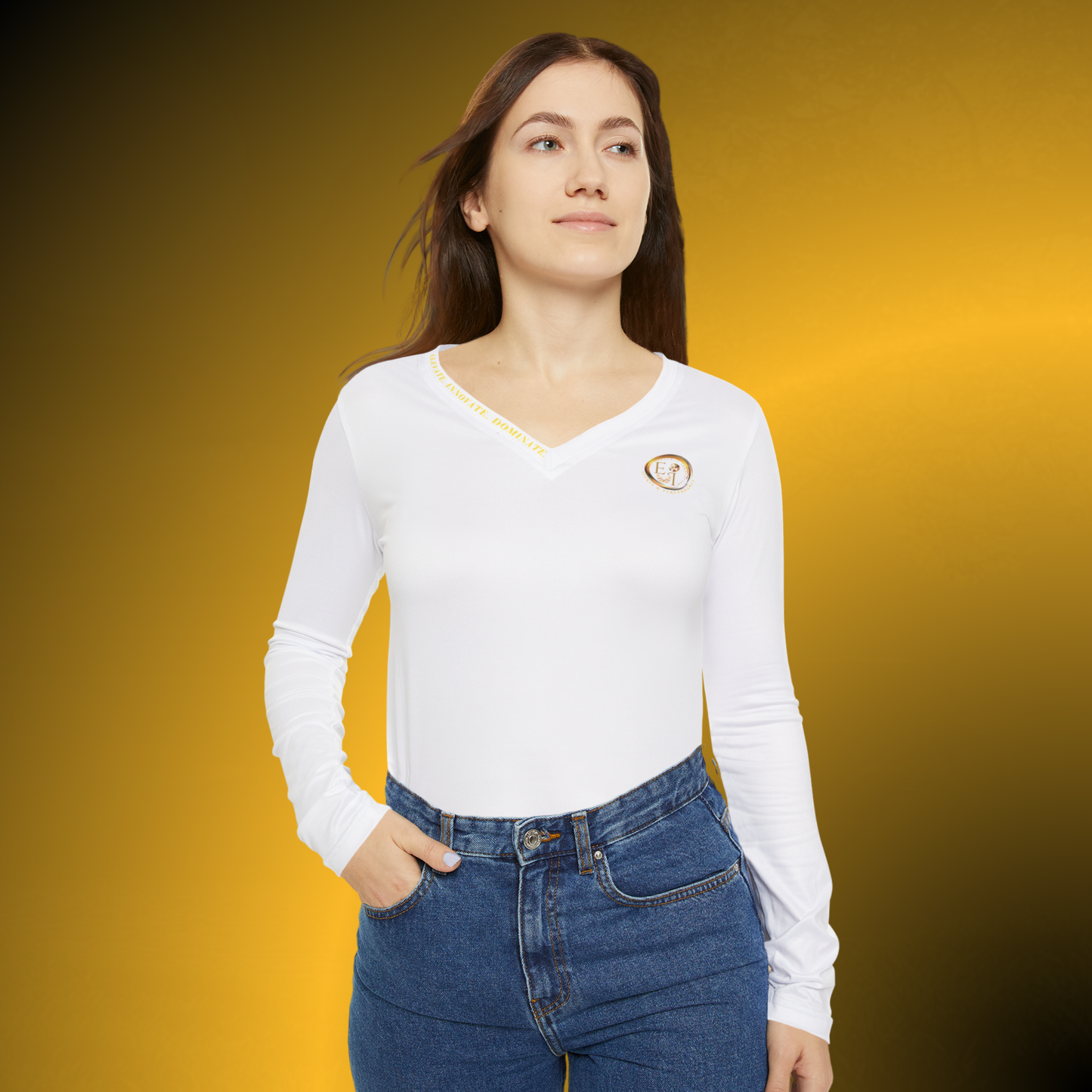 Momentum Performance V-Neck White VI