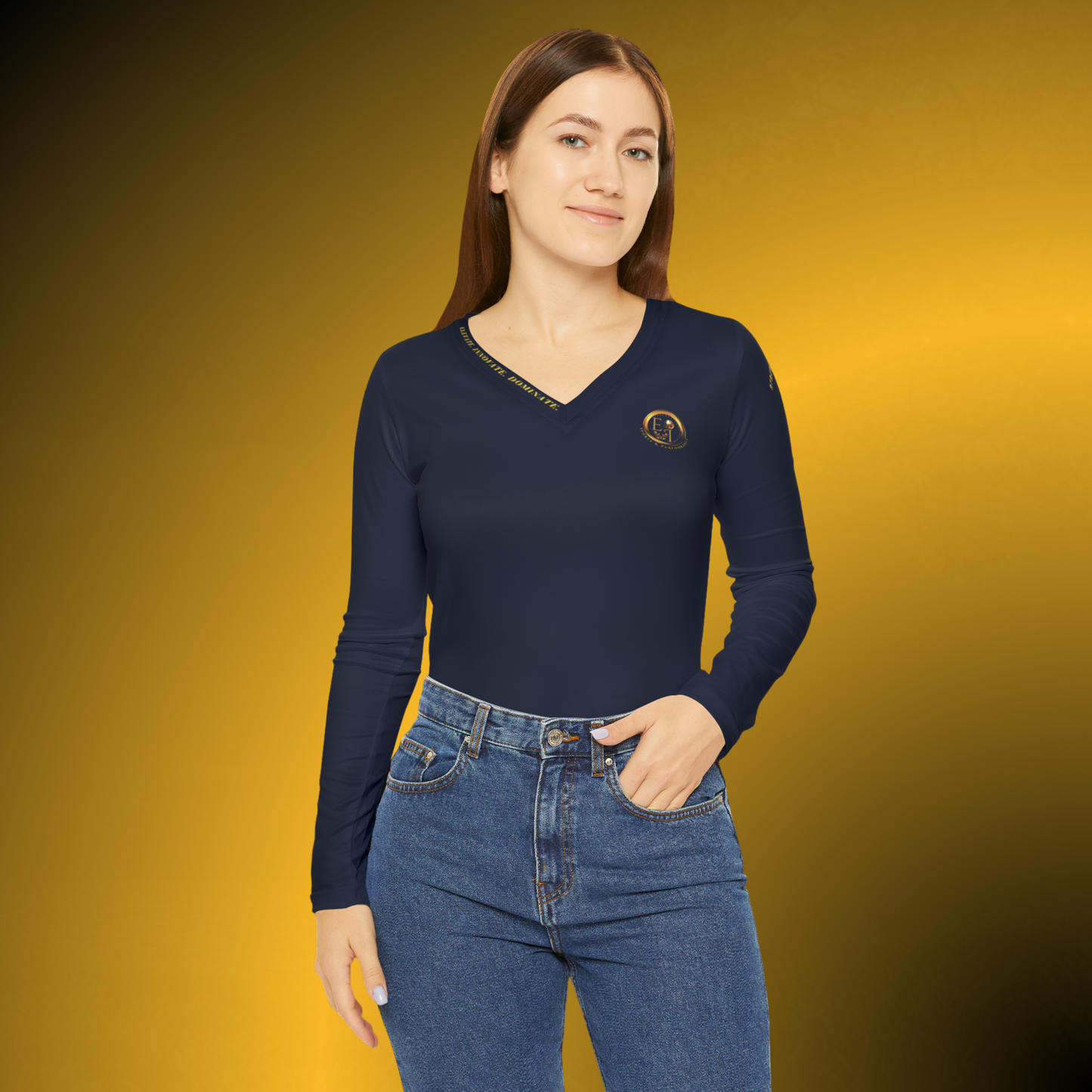 Momentum Performance V-Neck Navy VIII
