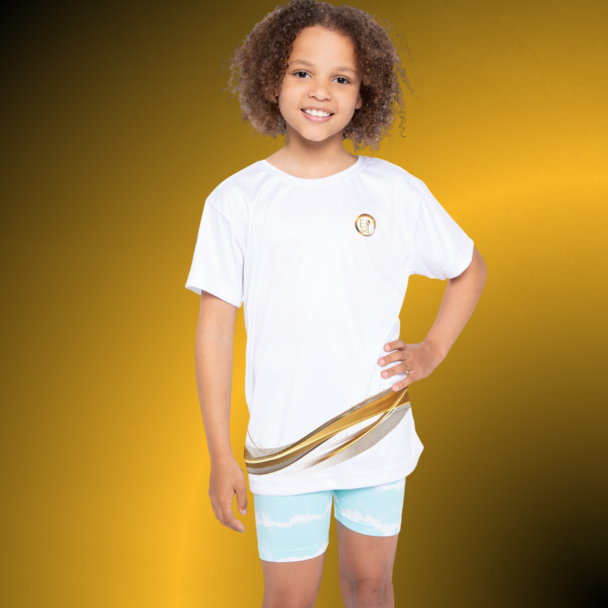 Elite Girls Jersey VI – White Youth Performance Tee