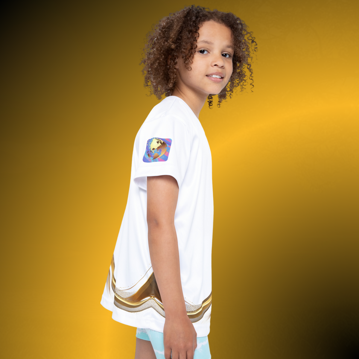 Elite Girls Jersey VI – White Youth Performance Tee