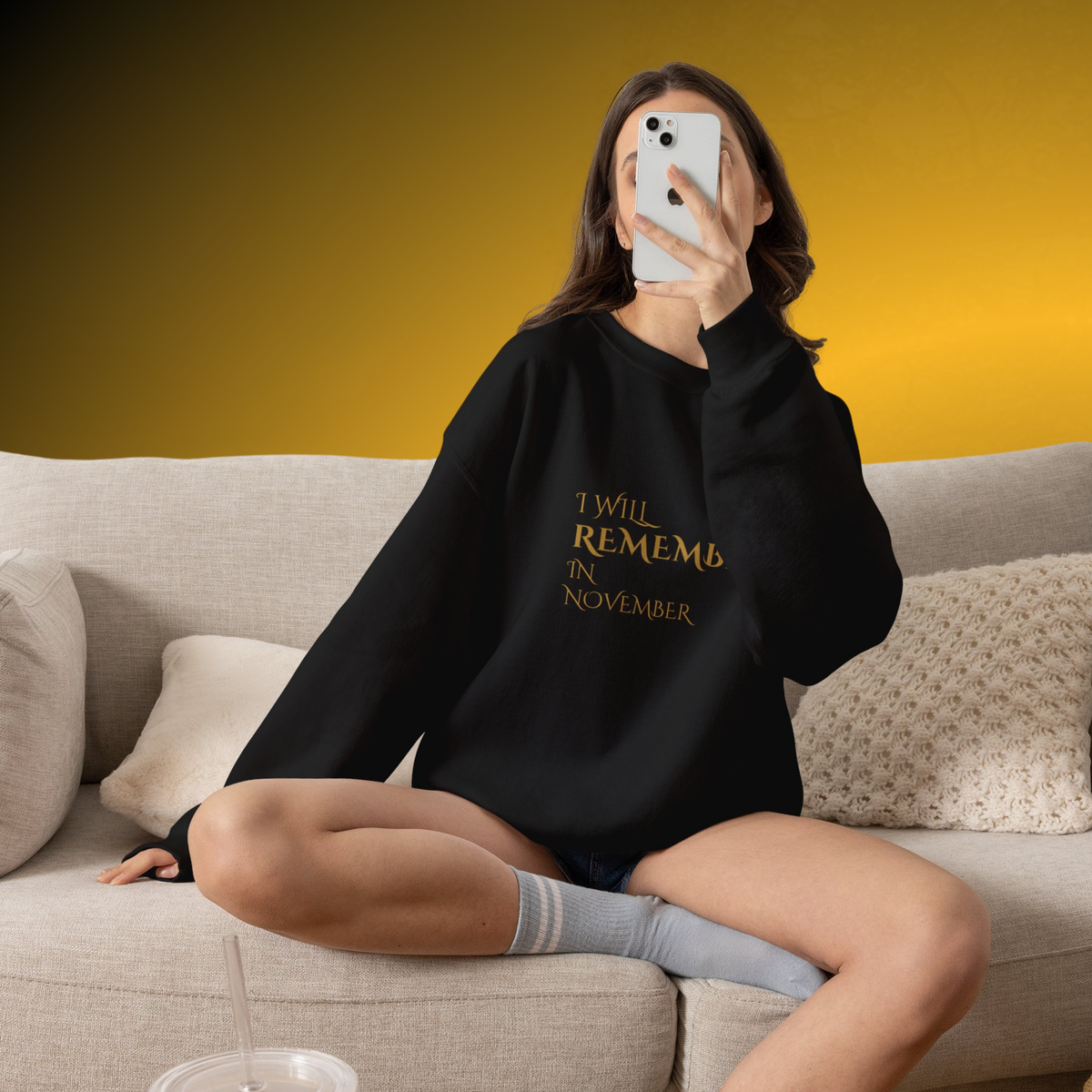 Quiet Resolve Crewneck Sweatshirt – Reflective Graphic Pullover
