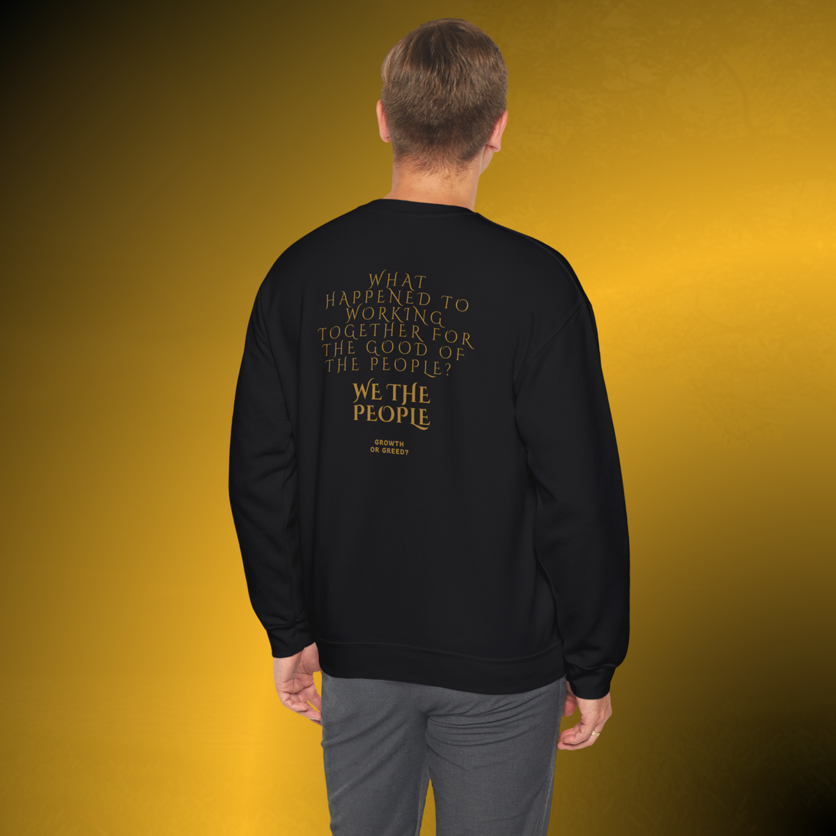 Quiet Resolve Crewneck Sweatshirt – Reflective Graphic Pullover