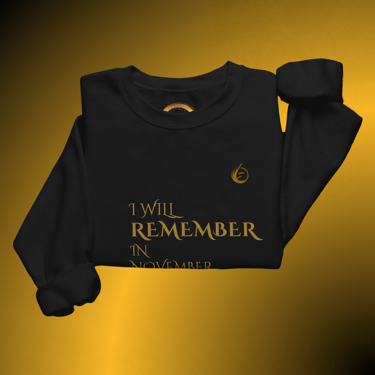 Quiet Resolve Crewneck Sweatshirt – Reflective Graphic Pullover