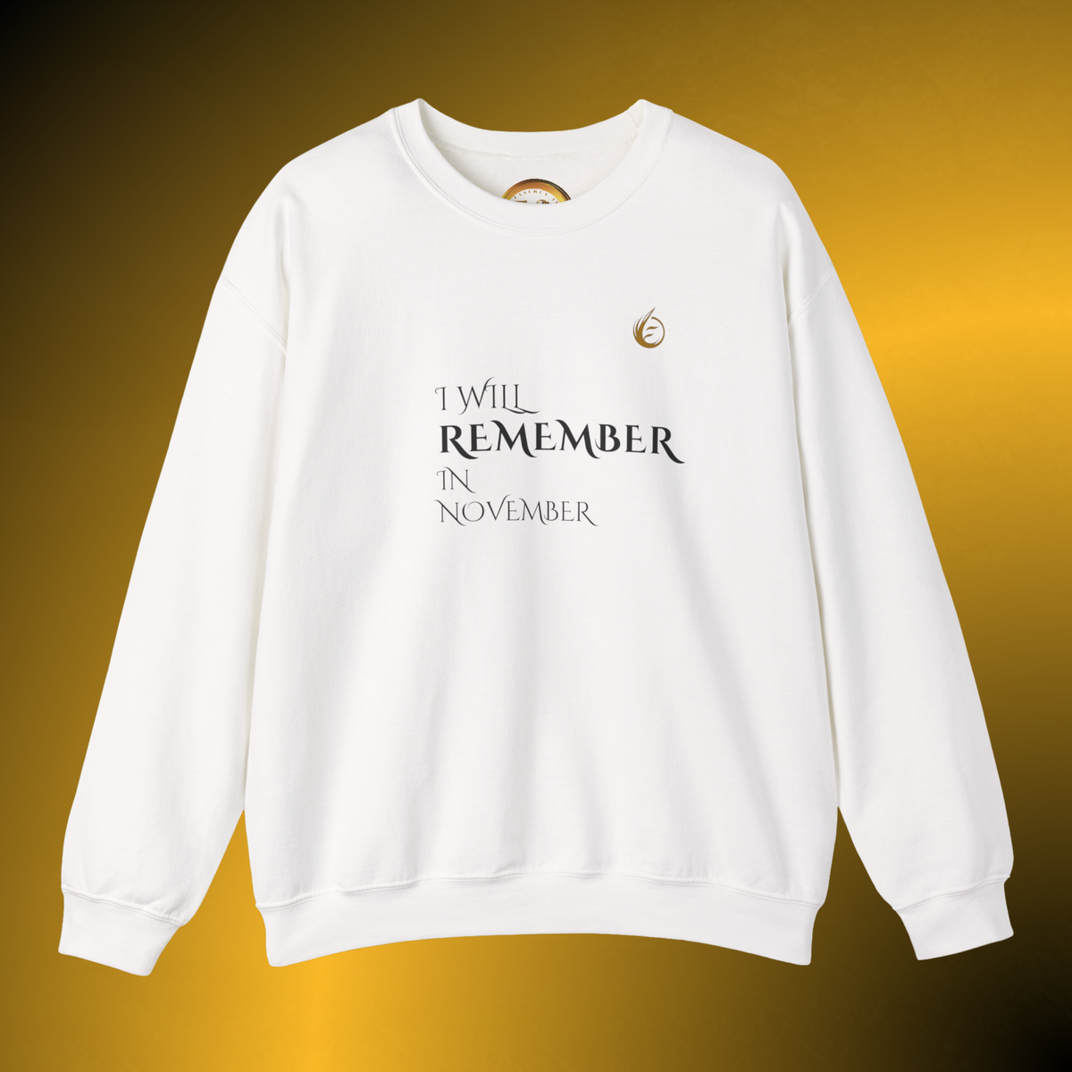 Quiet Resolve Crewneck Sweatshirt – Reflective Graphic Pullover