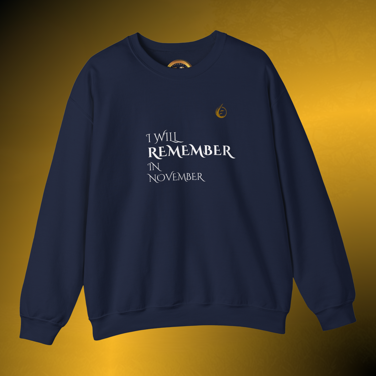 Quiet Resolve Crewneck Sweatshirt – Reflective Graphic Pullover