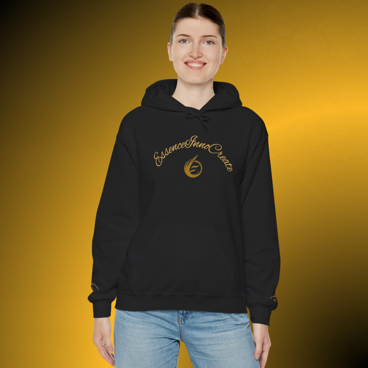 EssenceInnoCreate Core Logo Hoodie – Minimal Luxury Streetwear