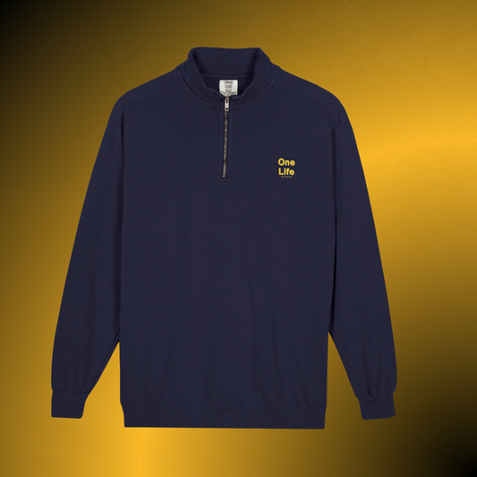 One Life Quarter-Zip Sweatshirt – Heavyweight Minimal Pullover