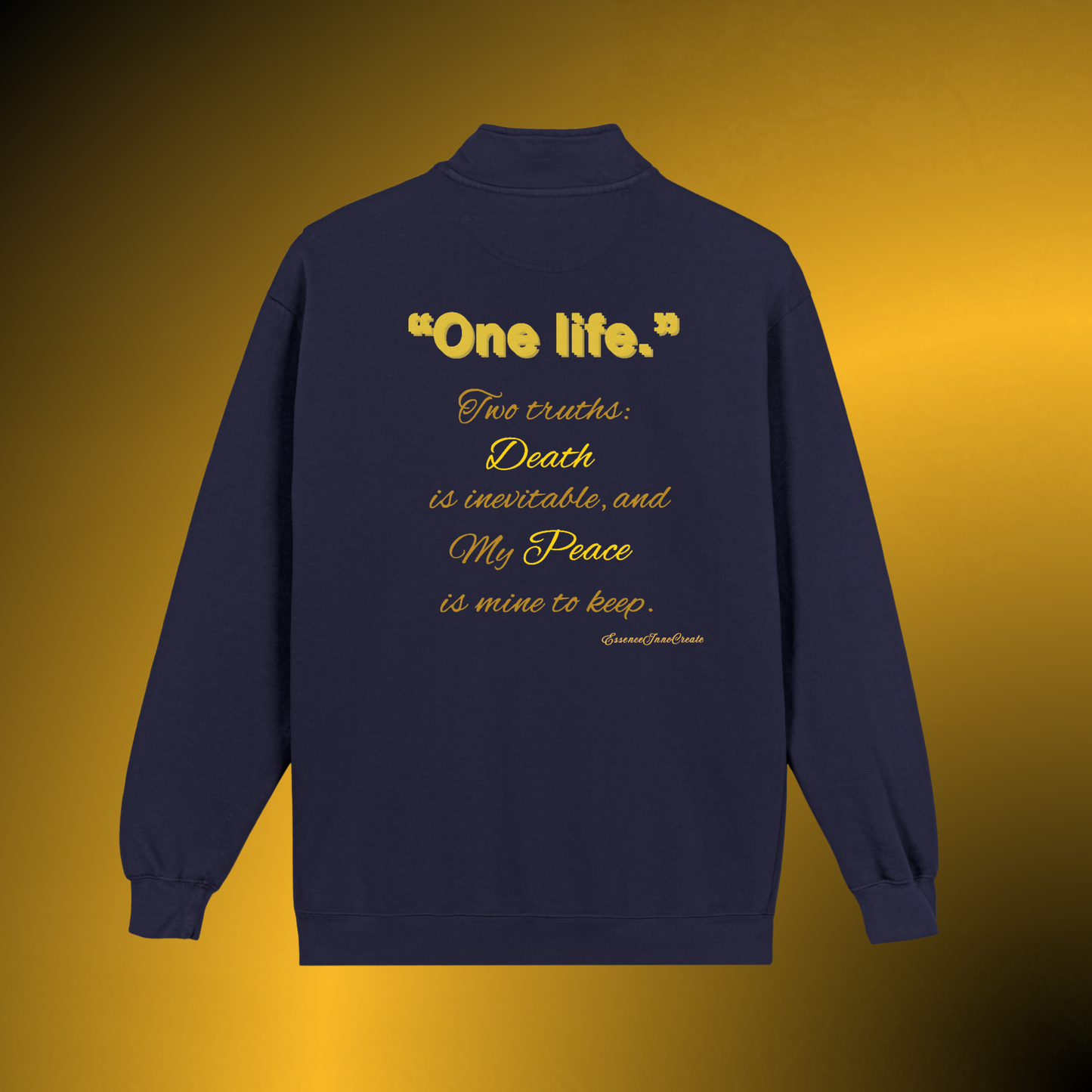 One Life Quarter-Zip Sweatshirt – Heavyweight Minimal Pullover