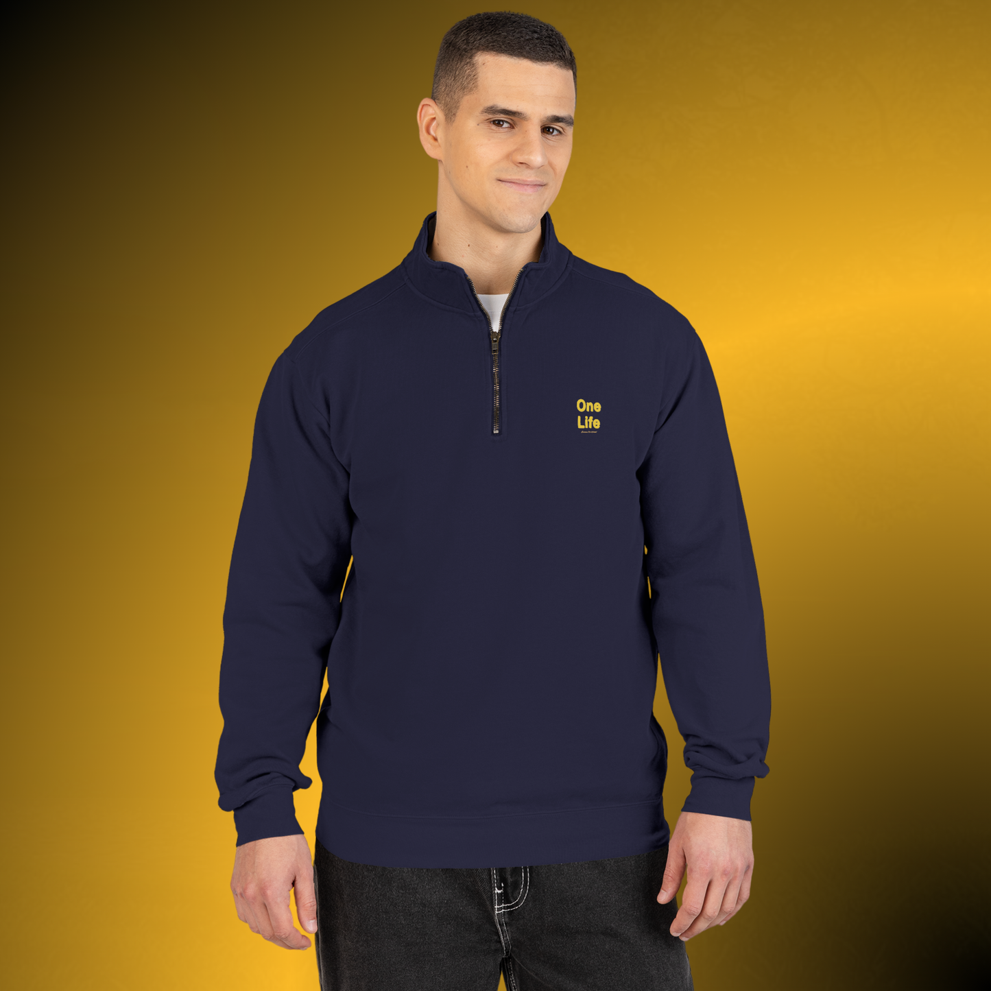 One Life Quarter-Zip Sweatshirt – Heavyweight Minimal Pullover