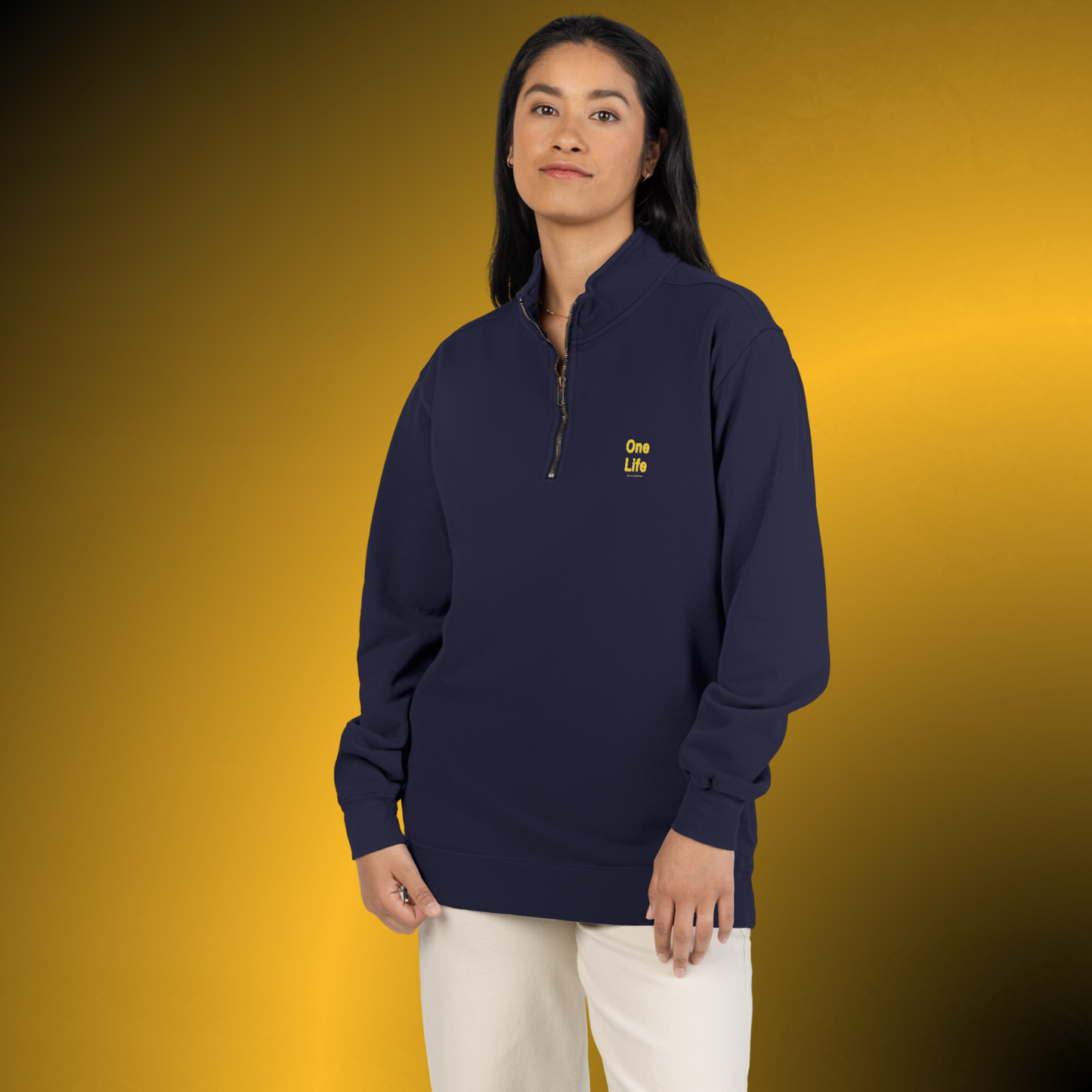 One Life Quarter-Zip Sweatshirt – Heavyweight Minimal Pullover