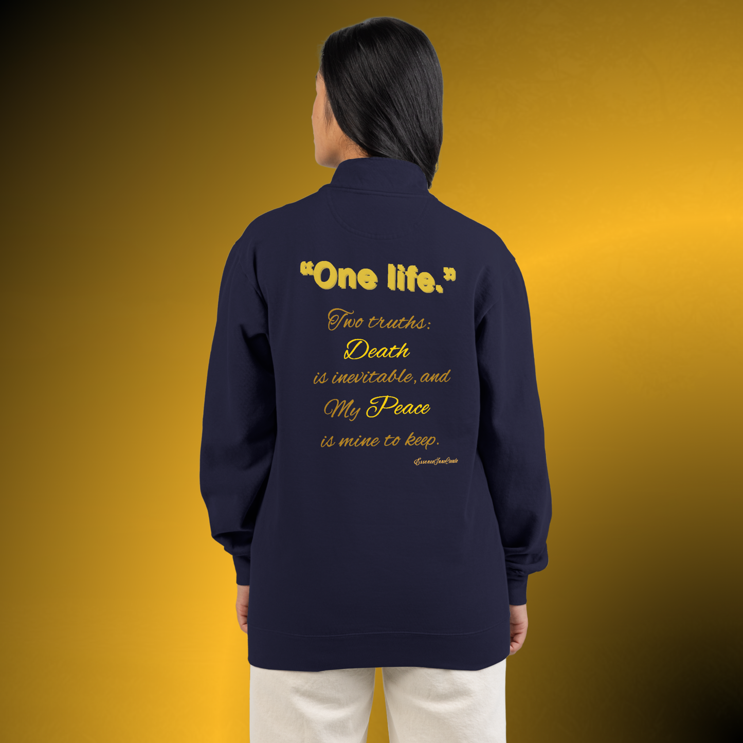 One Life Quarter-Zip Sweatshirt – Heavyweight Minimal Pullover