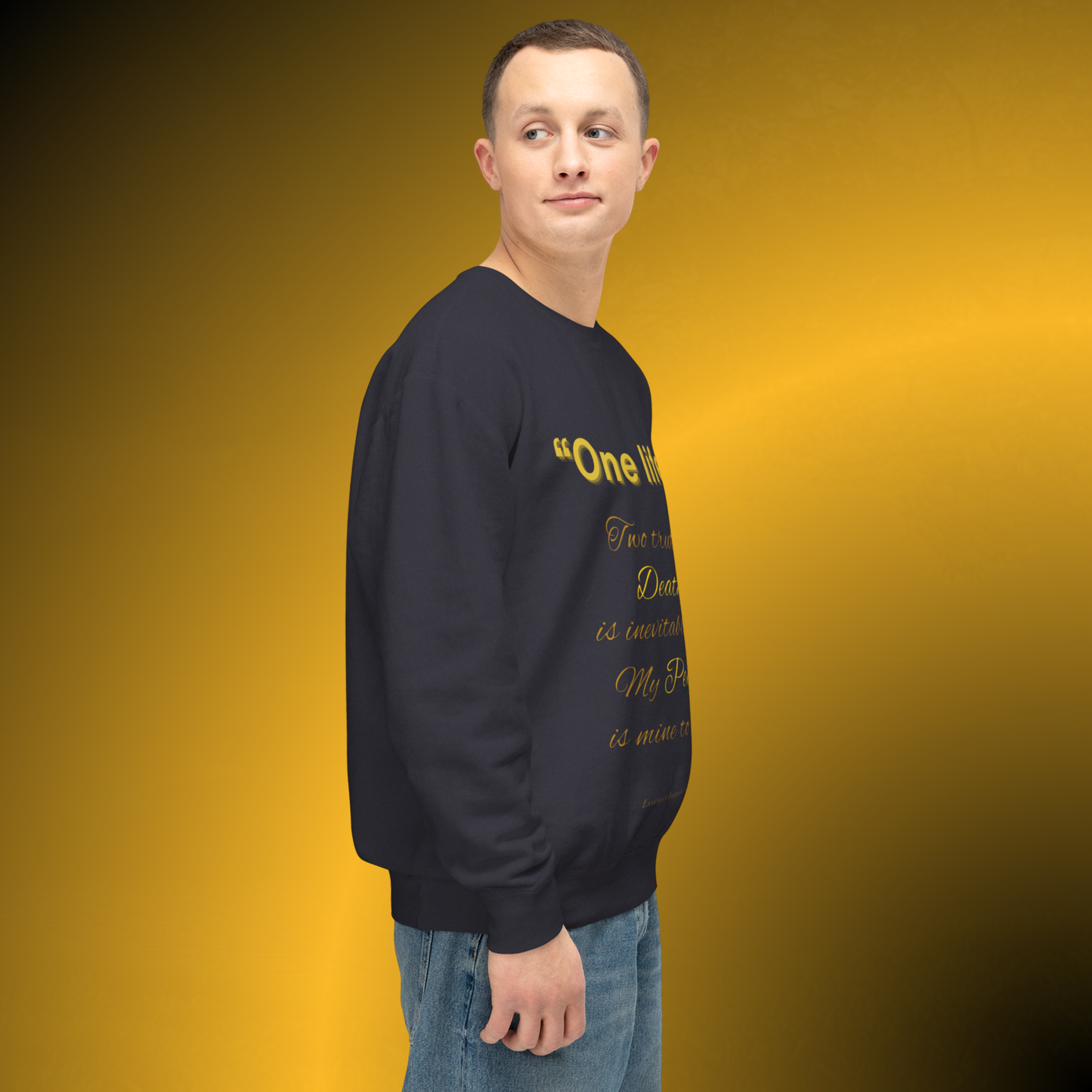 One Life Two Truths Crewneck Sweatshirt – Minimal Quote Pullover