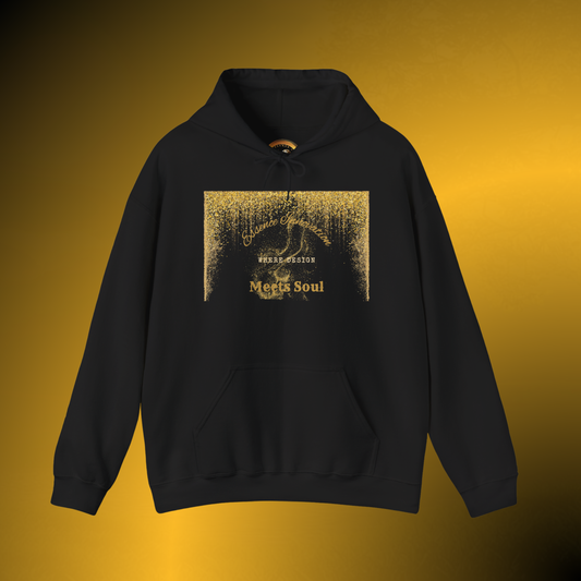 Design Meets Soul Hoodie – Gold Graphic Streetwear Hoodie
