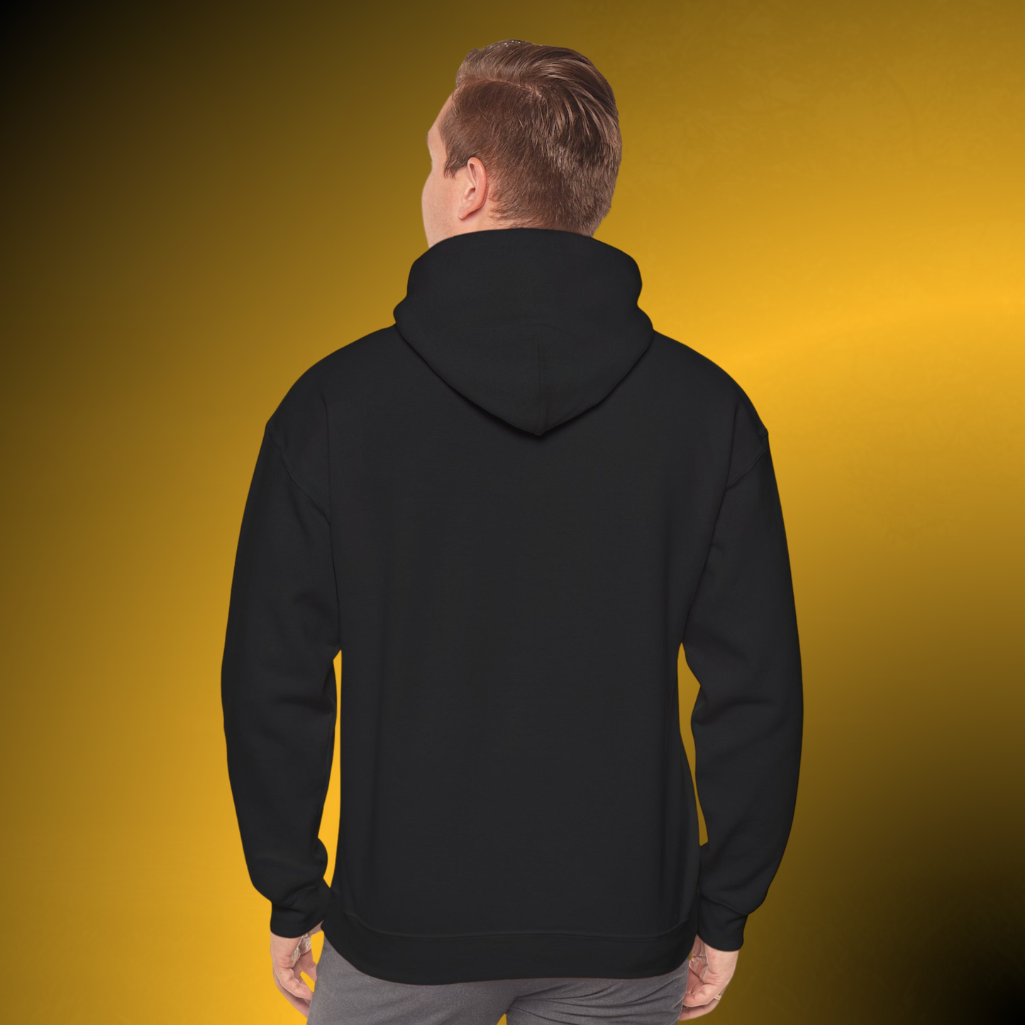 Design Meets Soul Hoodie – Gold Graphic Streetwear Hoodie