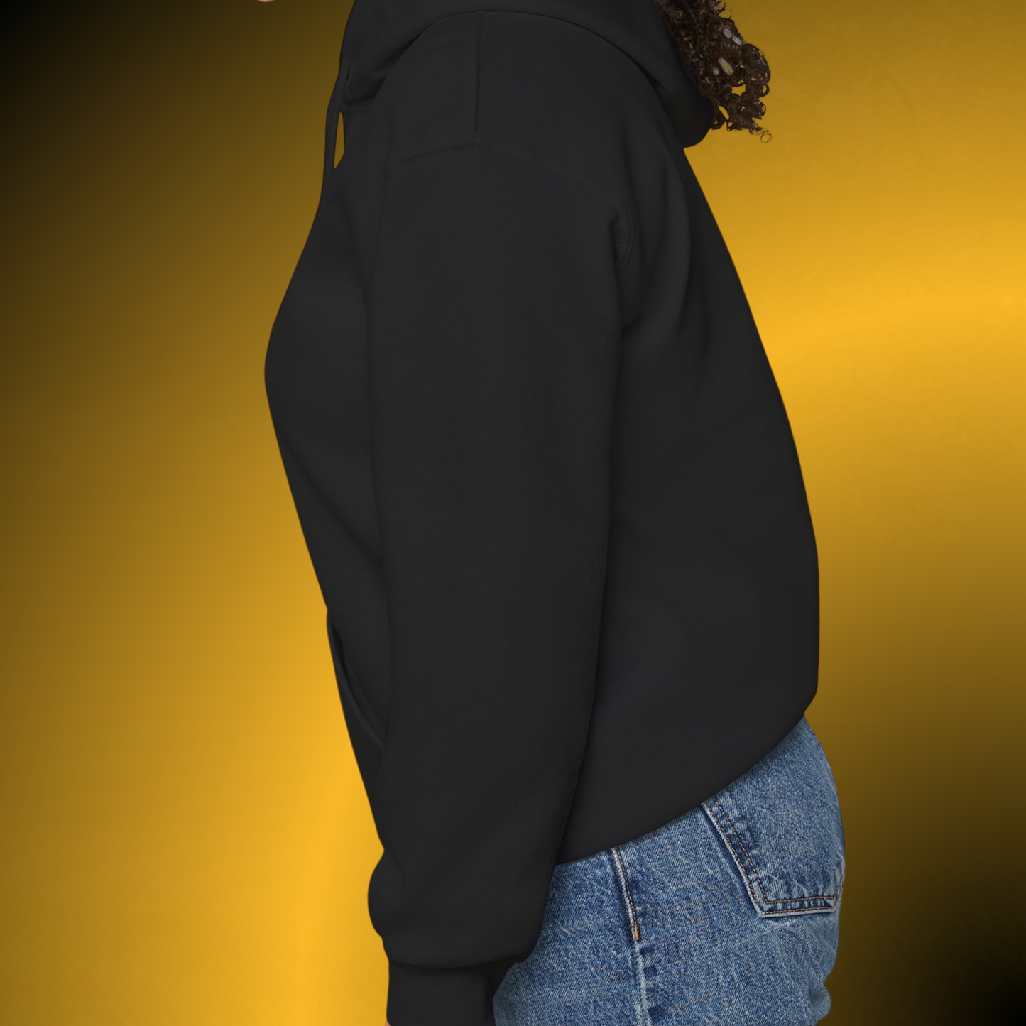 Design Meets Soul Hoodie – Gold Graphic Streetwear Hoodie